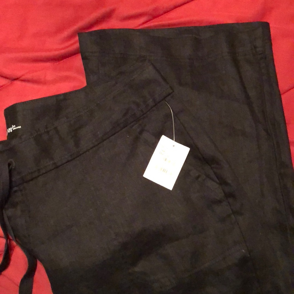 Caslon Black Linen pants 14w